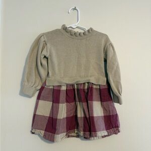 GAP Cream Ruffled Toddler Sweater Dress